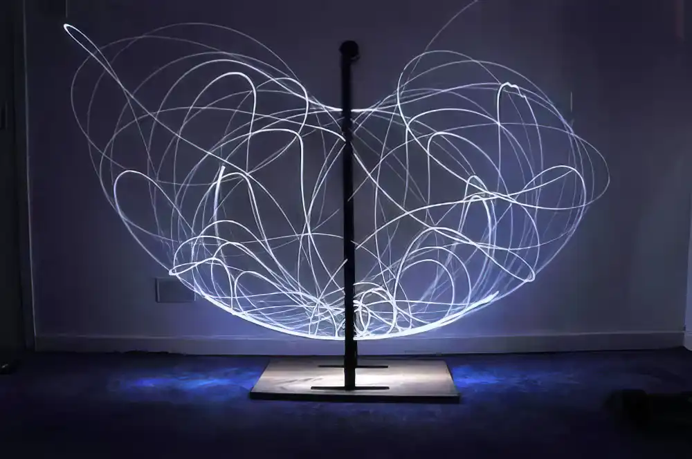 Double Pendulum Light Art